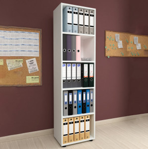 Raft organizator pentru depozitare cu 5 niveluri, Office, alb