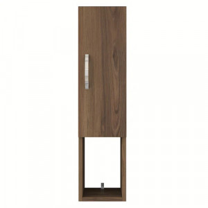 Raft pentru perete cu 3 spatii de depozitare, nuc, 22.1x18.5x90cm,Bolleli