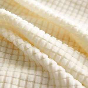 Set 6 huse elastice universale pentru scaun, din poliester, crem - Img 3