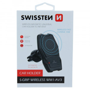 Suport auto cu incarcare wireless, 10W, S-Grip Swissten