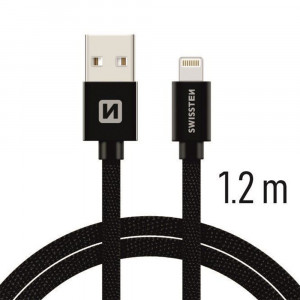 Cablu date incarcare USB la Lightning, 1.2 metri, Swissten