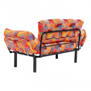 Canapea extensibila cu 2 locuri Nitta, umplututa cu spuma, 190X73cm extinsa, multicolor