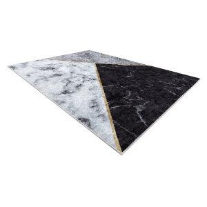 Covor Bucatarie cu print digital 3D, 80X150cm, poliester, antiderapant, model Marmorat