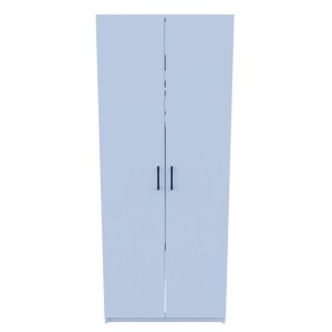 Dulap cu 2 usi si bara pentru umerase, din PAL, 182x74x45cm, alb