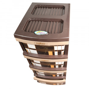 Dulap plastic universal pentru depozitare, cu 4 sertare, model Geometric marmorat