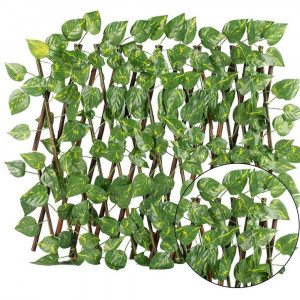 Gard paravan gard viu cu frunze artificiale, extensibil, gradina - terasa
