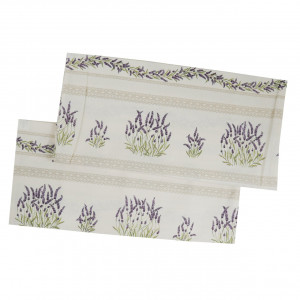 Huse perna model lavanda, Charme Blanc, culoare alb