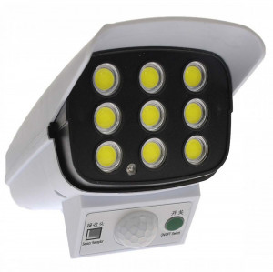 Lampa solara tip camera falsa, 100 LED-uri, cu senzor de miscare - XZ213