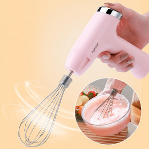 Mixer - tocator 2 in 1, fara fir, pentru carne, fructe, legume, sau condimente, roz