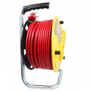 Prelungitor cablu electric pe tambur, 30 metri, 4 prize, cablu PVC 3x2.5mm²