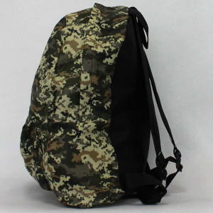 Rucsac pentru copii, Camuflaj, impermeabil, alb cu negru