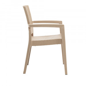 Scaun gradina - terasa ratan, Elit, cappuccino