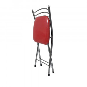 Scaun pliabil tapitat living - bucatarie, rosu
