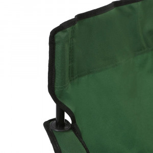 Set 2 scaune camping pliant cu brate, structura metalica, verde