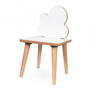 Set masa cu scaun pentru copii, colturi rotunjite, MDF, White Summer