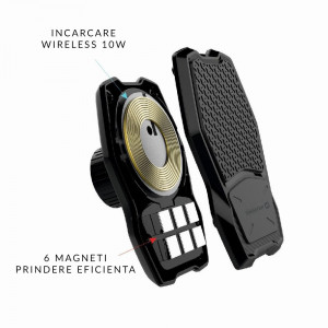 Suport auto cu incarcare wireless, 10W, S-Grip Swissten