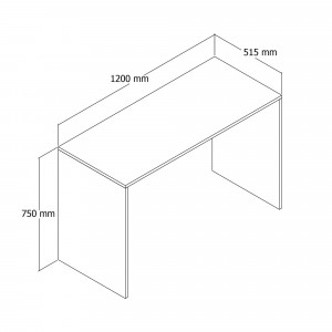Birou Adria, practic si spatios, dimensiuni 120 x 75 x 51.5 cm, nuc