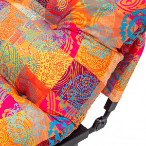 Canapea extensibila cu 2 locuri Nitta, umplututa cu spuma, 190X73cm extinsa, multicolor