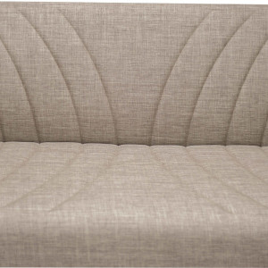 Canapea extensibila Ernest, 3 locuri cu lada de depozitare, material textil, crem