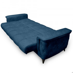 Canapea extensibila Hatay cu cadru din lemn si tapiterie bleu