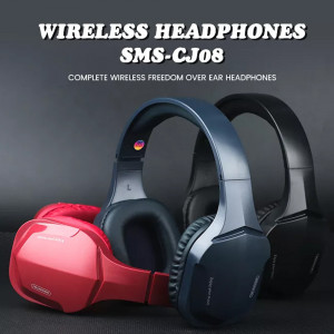 Casti hands-free bluetooth, over-ear, SMS-CJ08, albastru inchis