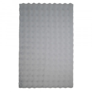 Covor Bubble imitatie blana de iepure 3D, 150 X 230 cm, gri