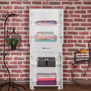 Dulap de baie Atlas, Asos Home, alb-lucios, 60x140x32cm