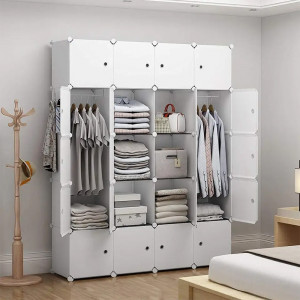 Raft - organizator modular versatil, 147x47x183 cm, alb