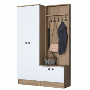 Dulap multifunctional cu multiple spatii de depozitare, pantofar, cuier, Dalas