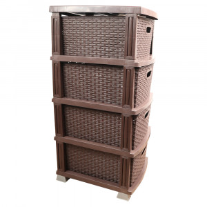 Dulap plastic universal pentru depozitare, cu 4 sertare, model Aristocrat