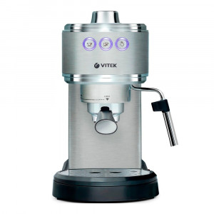 Espressor VITEK VT-1515, 1350W, Pompa italiana de la Ulka, Sistem cappuccino, espresso, 15 Bar, 1 l