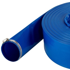 Furtun plat Pvc 50metri, 2toli(50mm), refulare pompa, cu insertie panza, albastru