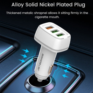 Incarcator auto cu 3 porturi, Model SMS-A48, Quick Charge 3.0, 30W