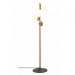 Lampadar Squid Lighting, Owl, aluminiu, incandescent - LED, max. 100 W, auriu, 32x15x130 cm 
