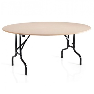 Masa evenimente, MDF natur, picioare metalice pliabile, 180 cm (10-12 persoane), Ramo