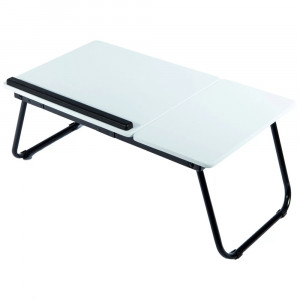 Masa pentru laptop, Thomas, culoare alb, dimenisuni 55X32X23 cm