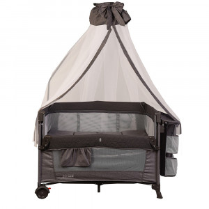 Patut copii si bebelusi cu laterala culisanta, plasa de tantari, spatii de depozitare, Holmer Kids Maxi Comfort Coolstyle