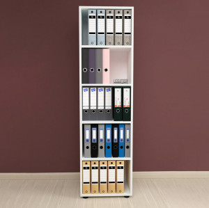 Raft organizator pentru depozitare cu 5 niveluri, Office, alb