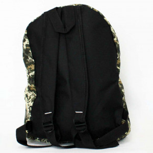 Rucsac pentru copii, Camuflaj, impermeabil, alb cu negru