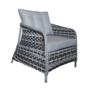 Set mobilier cu 2 fotolii  si canapea, Monaco, culoare gri