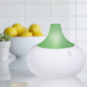 Umidificator difuzor aromaterapie, difuzie 360°, lampa de veghe, 140 ml