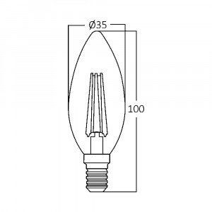 BRY-ADVANCE-4W-E14-C35-CLR-DIM-2700K-LED BULB