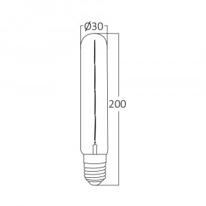 Bec LED cu filament 6W DIM T30-200 2200K E27 