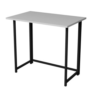 Birou pliabil PAL cu metal, 80x50 x72cm, alb cu negru