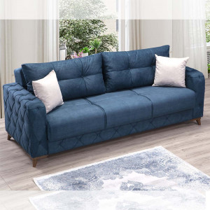 Canapea extensibila Verona, Pandia Home,lemn, albastru
