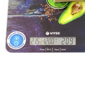 Cantar bucatarie Avocado, multicolor, plastic, greutate maxima 5 kg