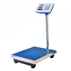 Cantar electronic comercial cu platforma, 300kg, platan otel inoxidabil