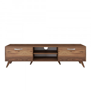 Comoda TV Nevada C1B, culoare nuc, 180x35x46,6 cm
