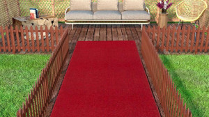 Covor iarba artificiala tip gazon, rosu, 1m x 25m