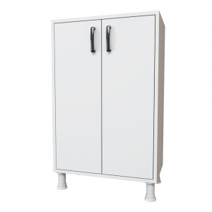 Dulap depozitare multifunctional pentru baie, bucatarie, hol ori birou, alb, 62.6 x 101.4 x 35.8 cm, Armoire
